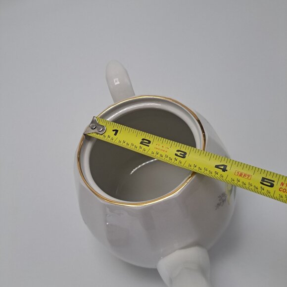 Vintage Ellgreave Genuine Ironstone Floral Teapot With Gold Trim - Picture 5 of 16